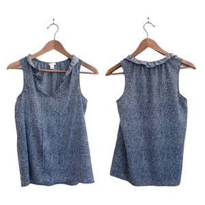 J.Crew Ruffled Neck Sleeveless Blouse